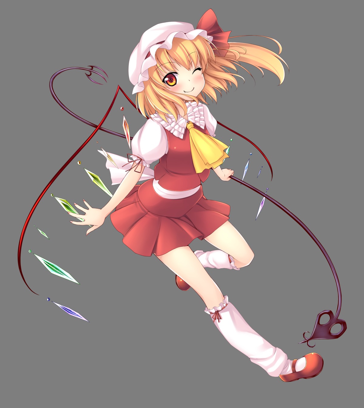 flandre_scarlet, nullken, petit_ego!, touhou, transparent_png, wings
