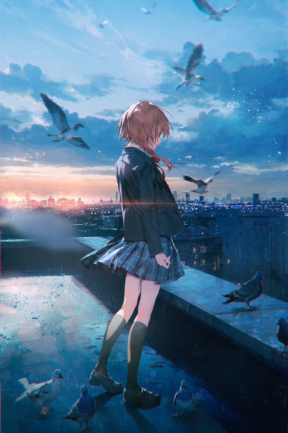 landscape, seifuku, shiomi_(lowrise)