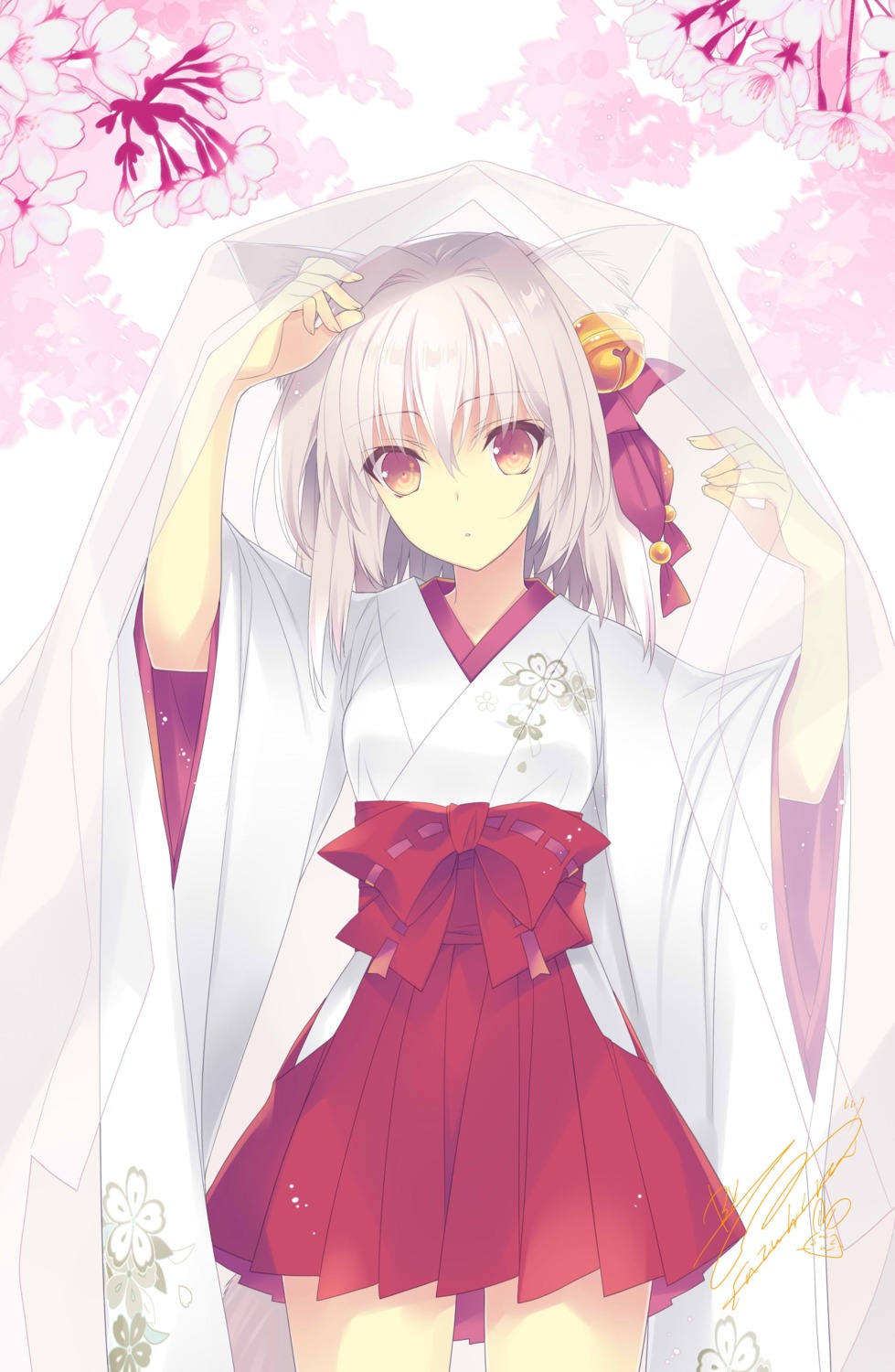 animal_ears, miko, see_through, suzuhira_hiro, tail