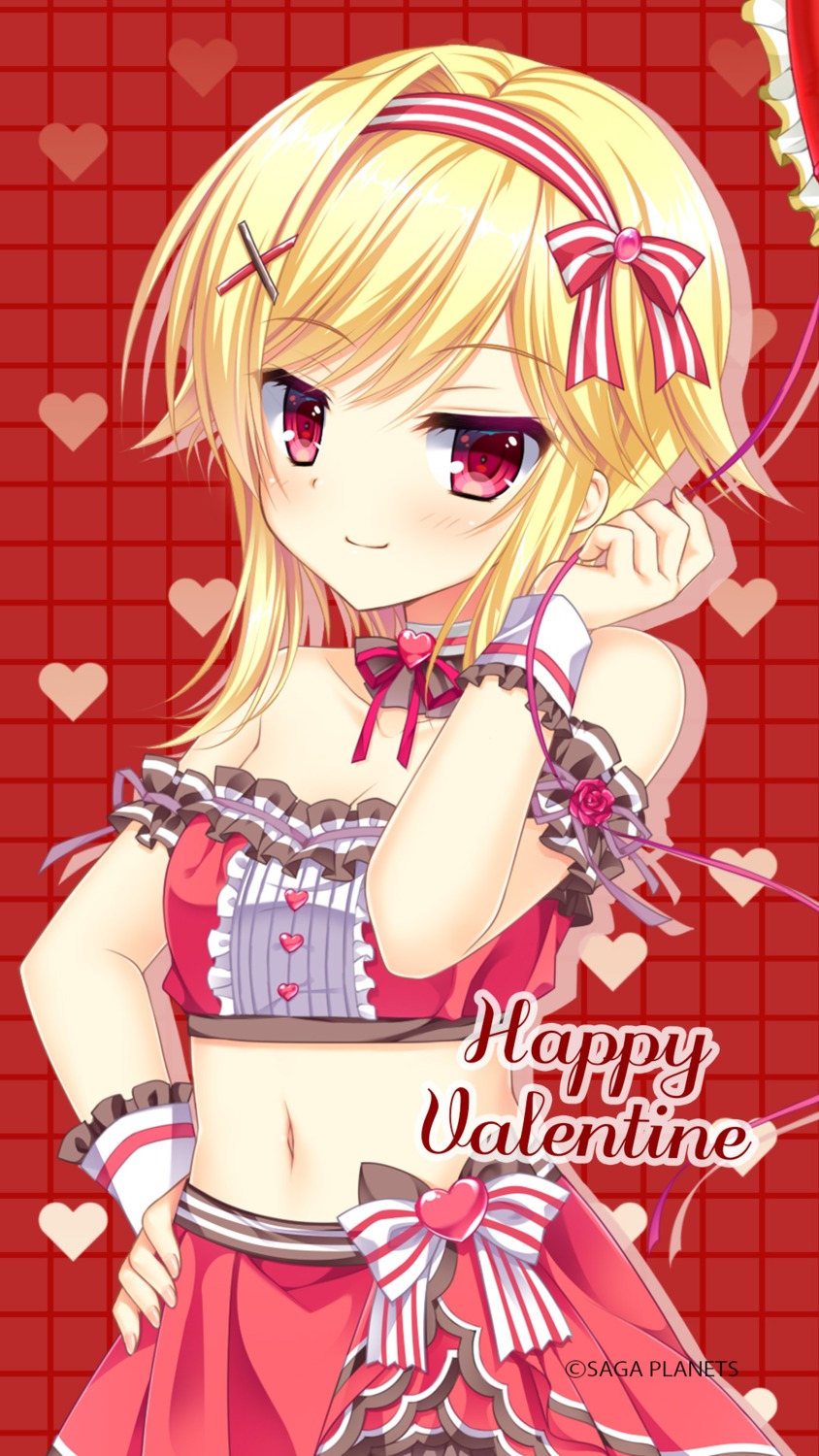 cleavage, hontani_kanae, kin-iro_loveriche, kin-iro_loveriche_-golden_time-, saga_planets, souma_ria, valentine