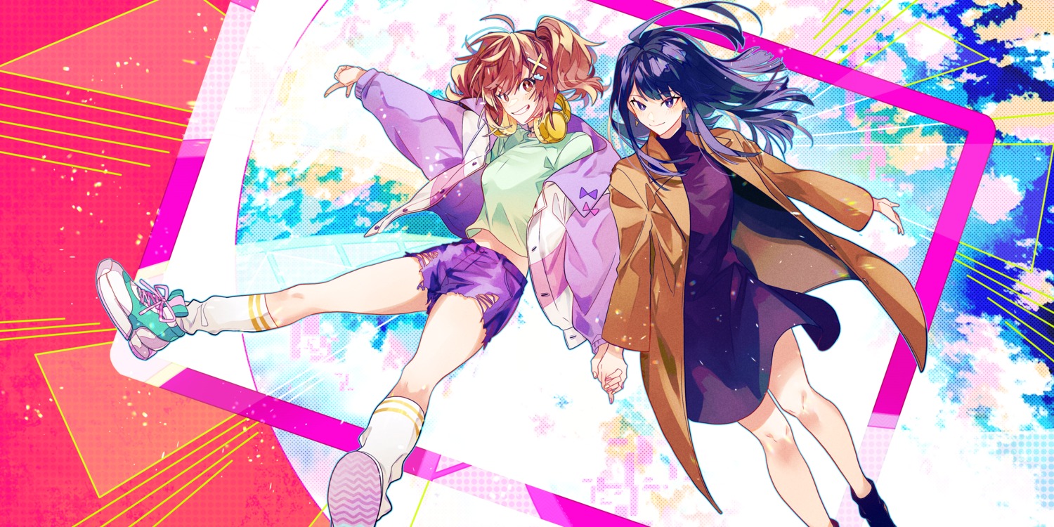 d-anime_store, dress, headphones, kasumi_(d-anime_store), mana_(d-anime_store), tagme, torn_clothes, yuri