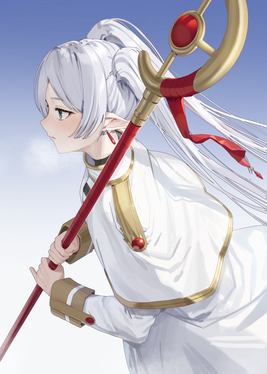 elf, frieren, goback, pointy_ears, sousou_no_frieren, weapon