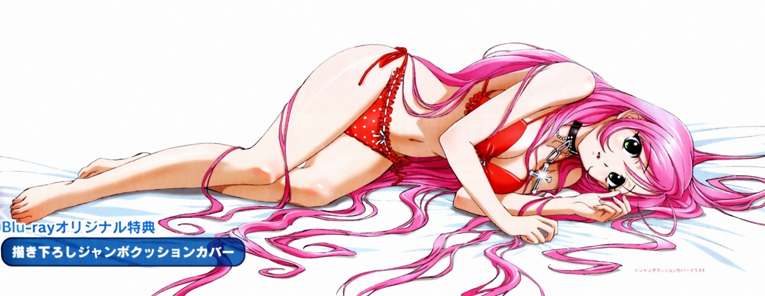 akashiya_moka, bikini, cleavage, overfiltered, rosario_to_vampire, swimsuits