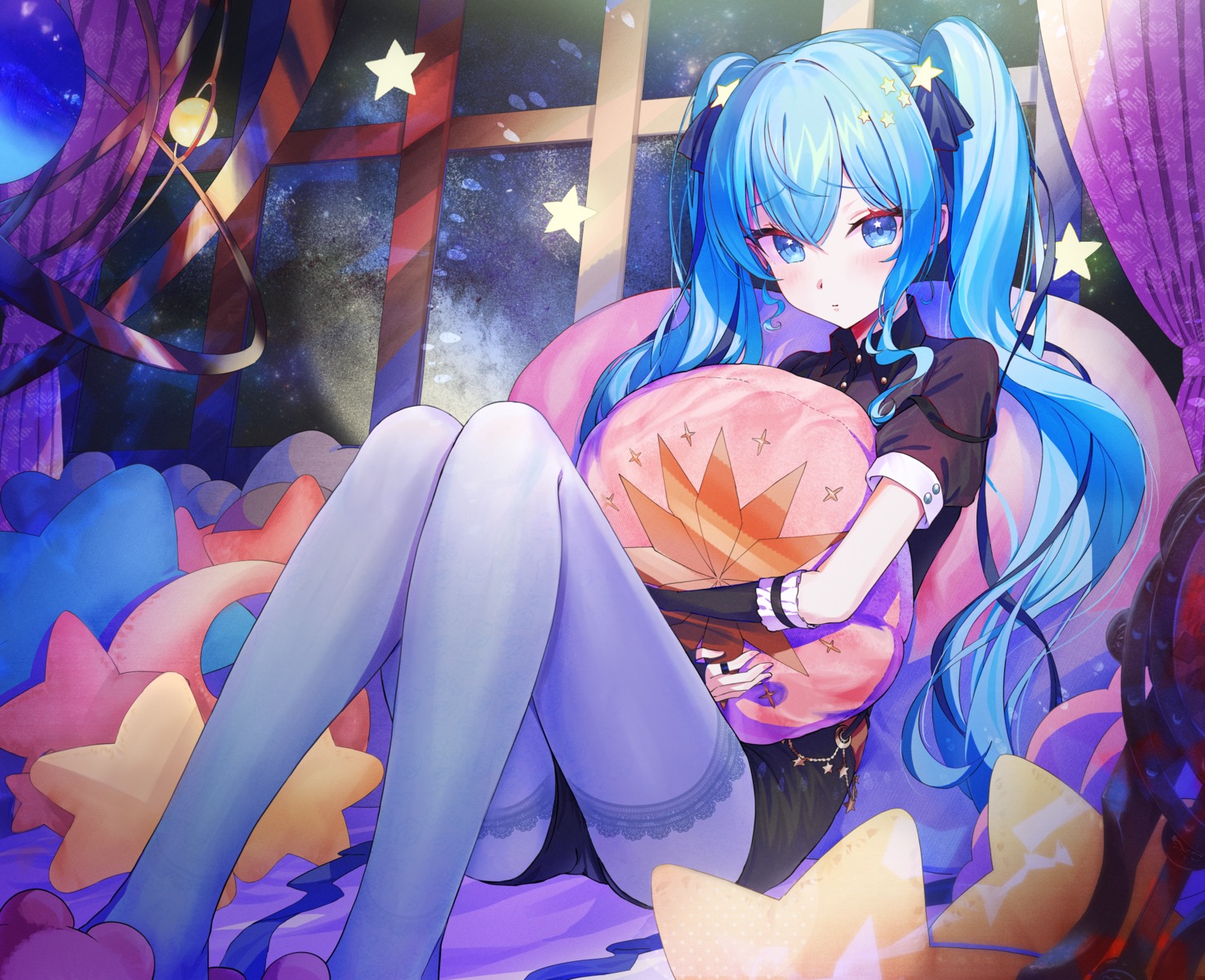 atatatatame01, hololive, hoshimachi_suisei, pantyhose