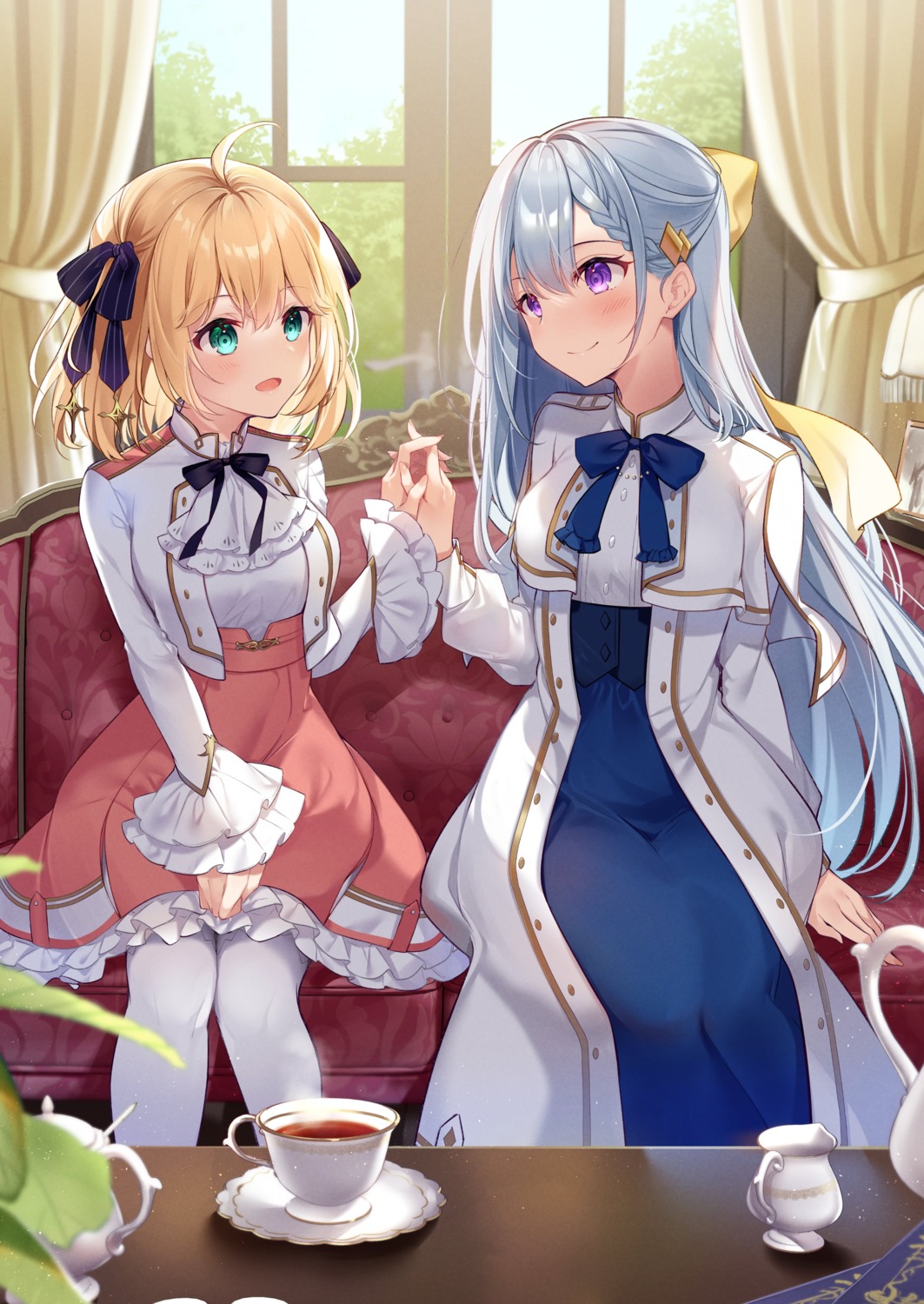 anisphia_wynn_palletia, euphyllia_magenta, kisaragi_yuri, tensei_oujo_to_tensai_reijou_no_mahou_kakumei, uniform, yuri