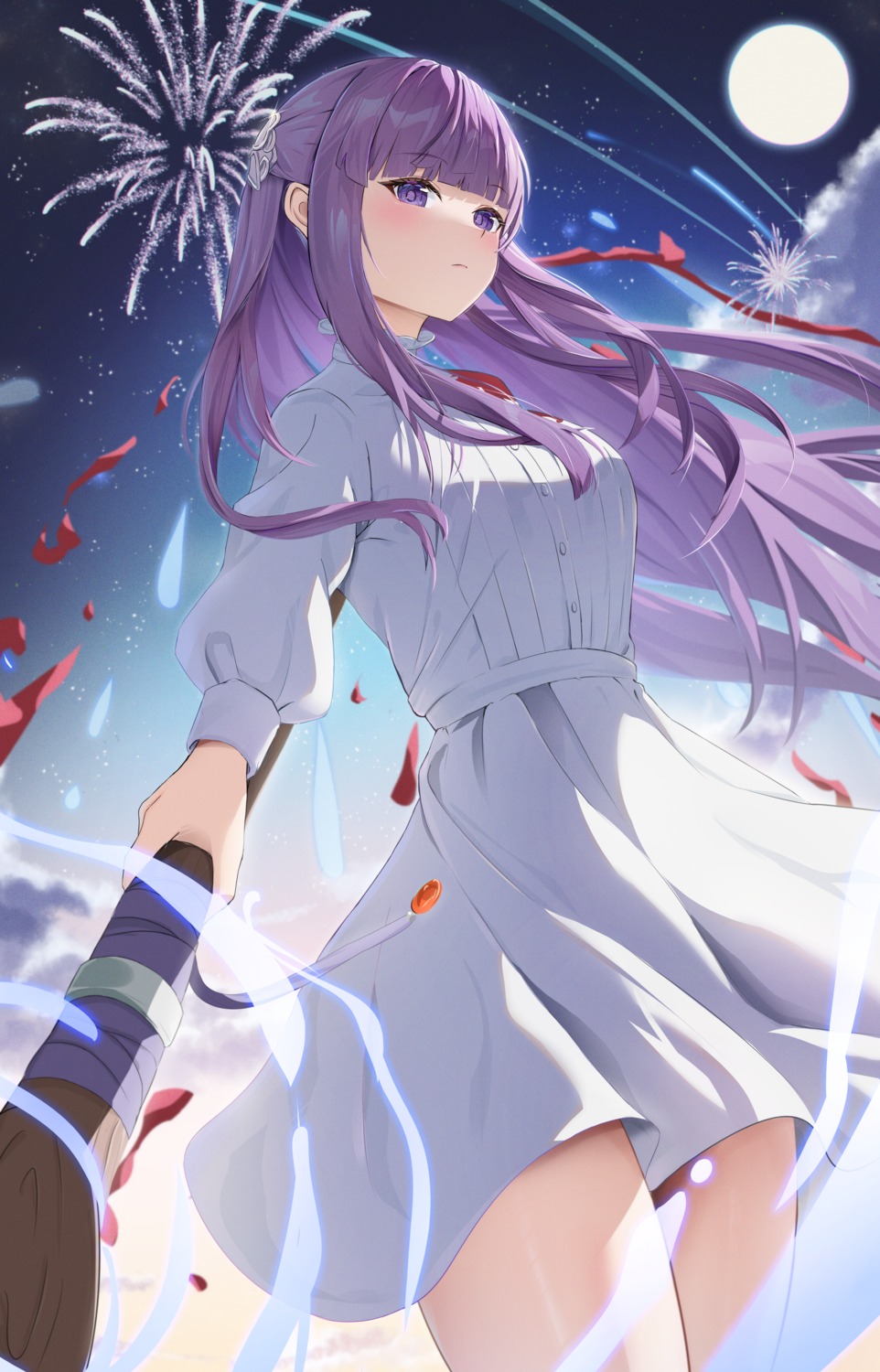 dress, fern, pharmarr, sousou_no_frieren, weapon