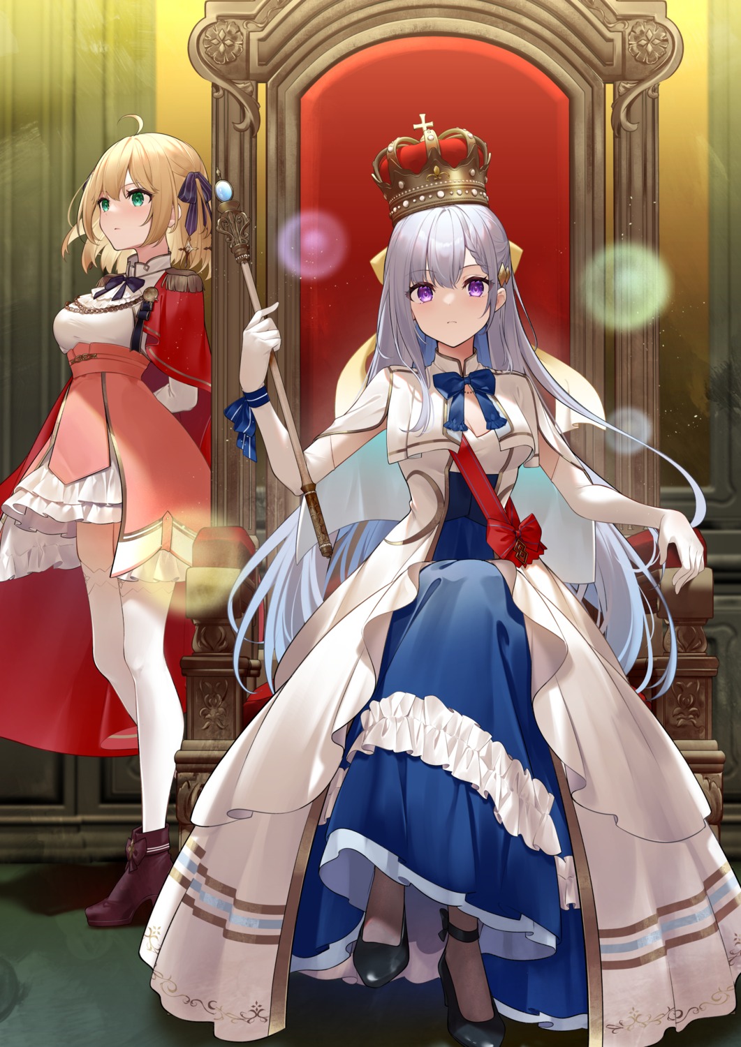 anisphia_wynn_palletia, euphyllia_magenta, heels, kisaragi_yuri, tensei_oujo_to_tensai_reijou_no_mahou_kakumei, thighhighs, uniform, weapon