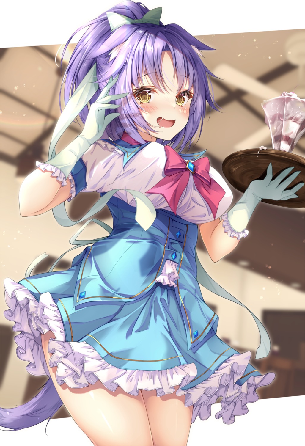 animal_ears, cinnamon_(nekopara), nekomimi, nekopara, rumiko_(rmeco), seifuku, skirt_lift, tail