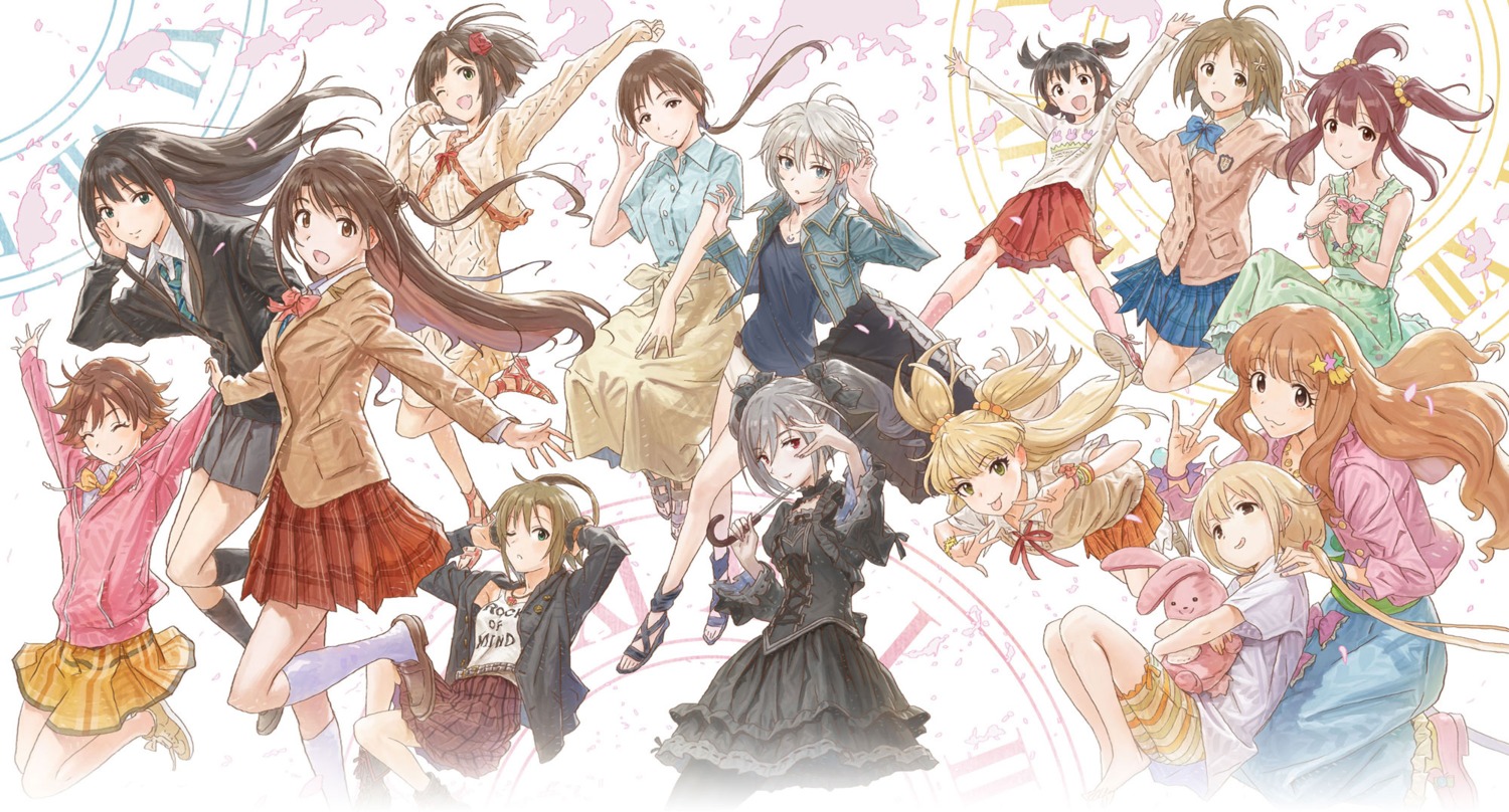 akagi_miria, anastasia_(idolm@ster), futaba_anzu, gothic_lolita, headphones, honda_mio, jougasaki_rika, kanzaki_ranko