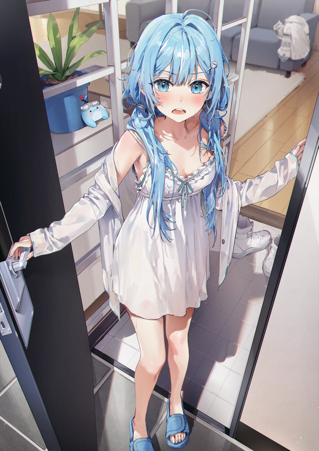 arahashi_tabi, dress, no_bra, see_through, stellive, ye_jji