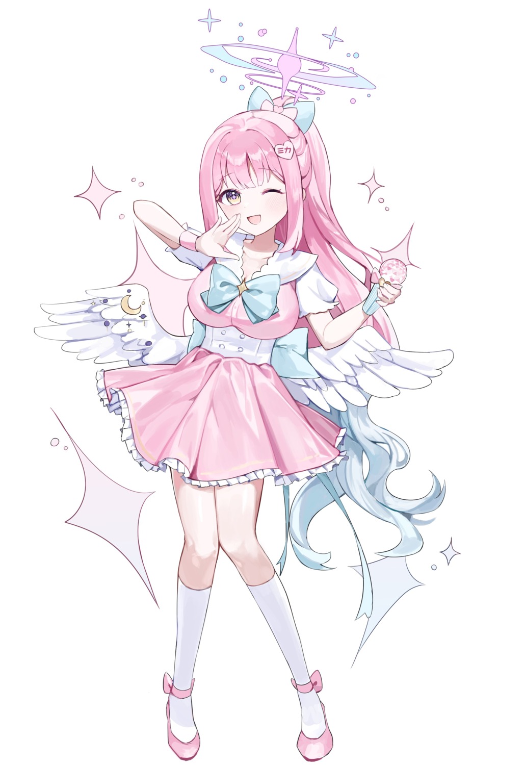 angel, blue_archive, dress, misono_mika, nez_(nez_0_0), wings