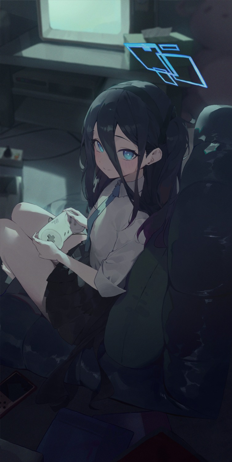blue_archive, halo, kji_(rozo), seifuku, tendou_aris