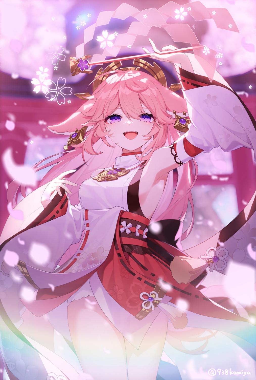 animal_ears, genshin_impact, kitsune, kumiya, miko, yae_miko