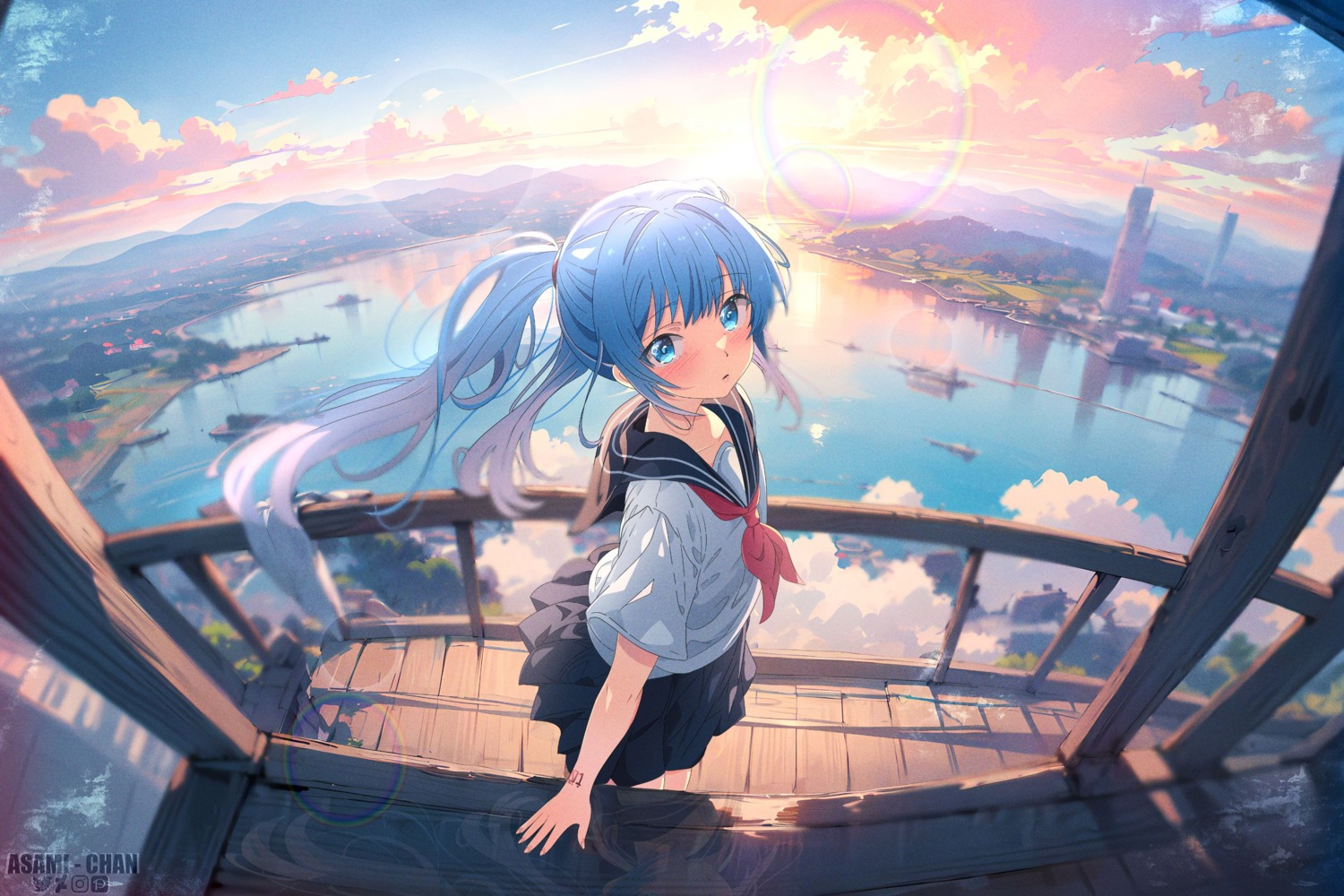 asami-chan, hatsune_miku, seifuku, vocaloid
