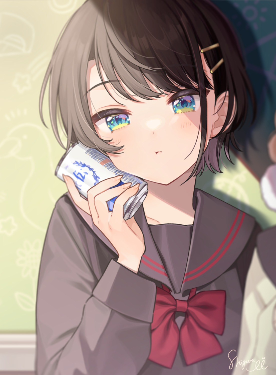 hololive, indie_virtual_youtuber, oozora_subaru, seifuku, shigure_ui, shigure_ui_(vtuber)