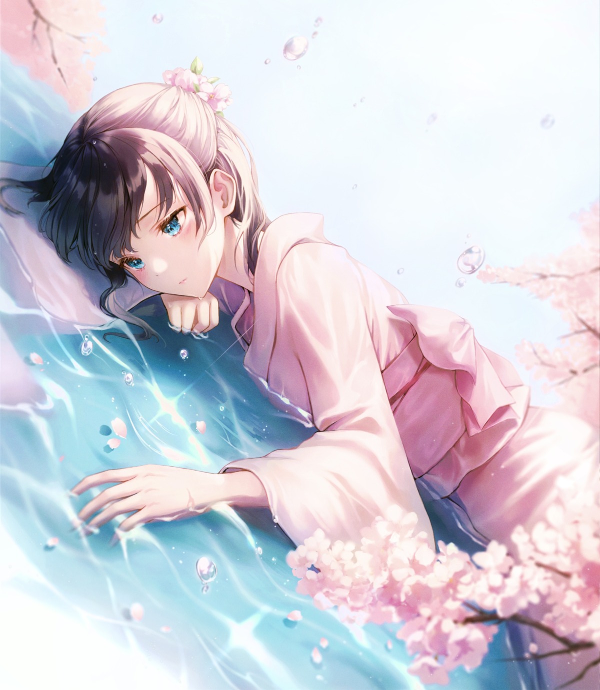 kimono, ruhia, wet