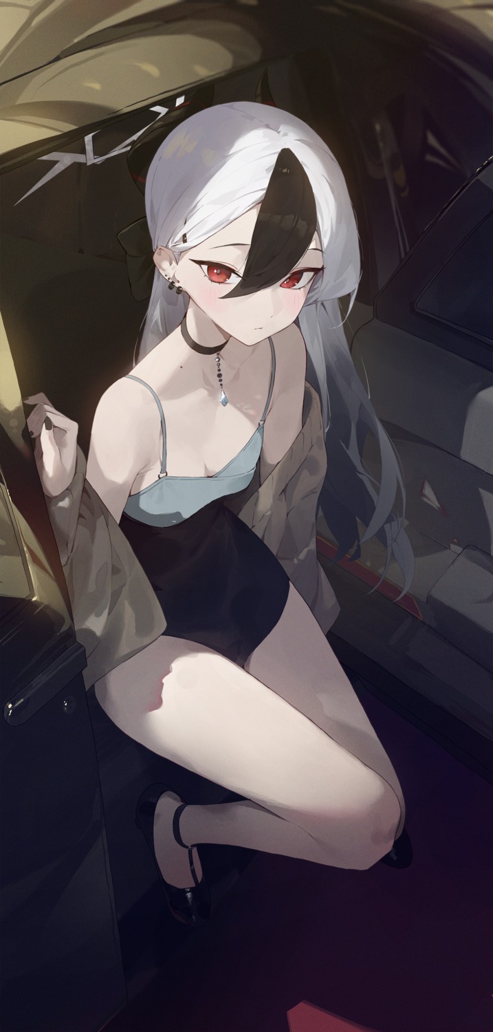 blue_archive, halo, horns, kji_(rozo), onikata_kayoko, sweater