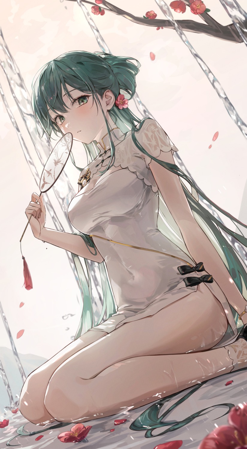 chinadress, ekina_(1217), hatsune_miku, vocaloid, wet