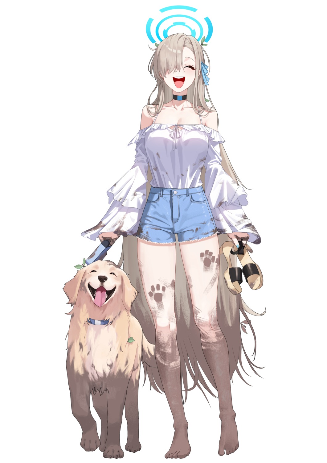 alfie_(artist), blue_archive, halo, heels, ichinose_asuna, torn_clothes