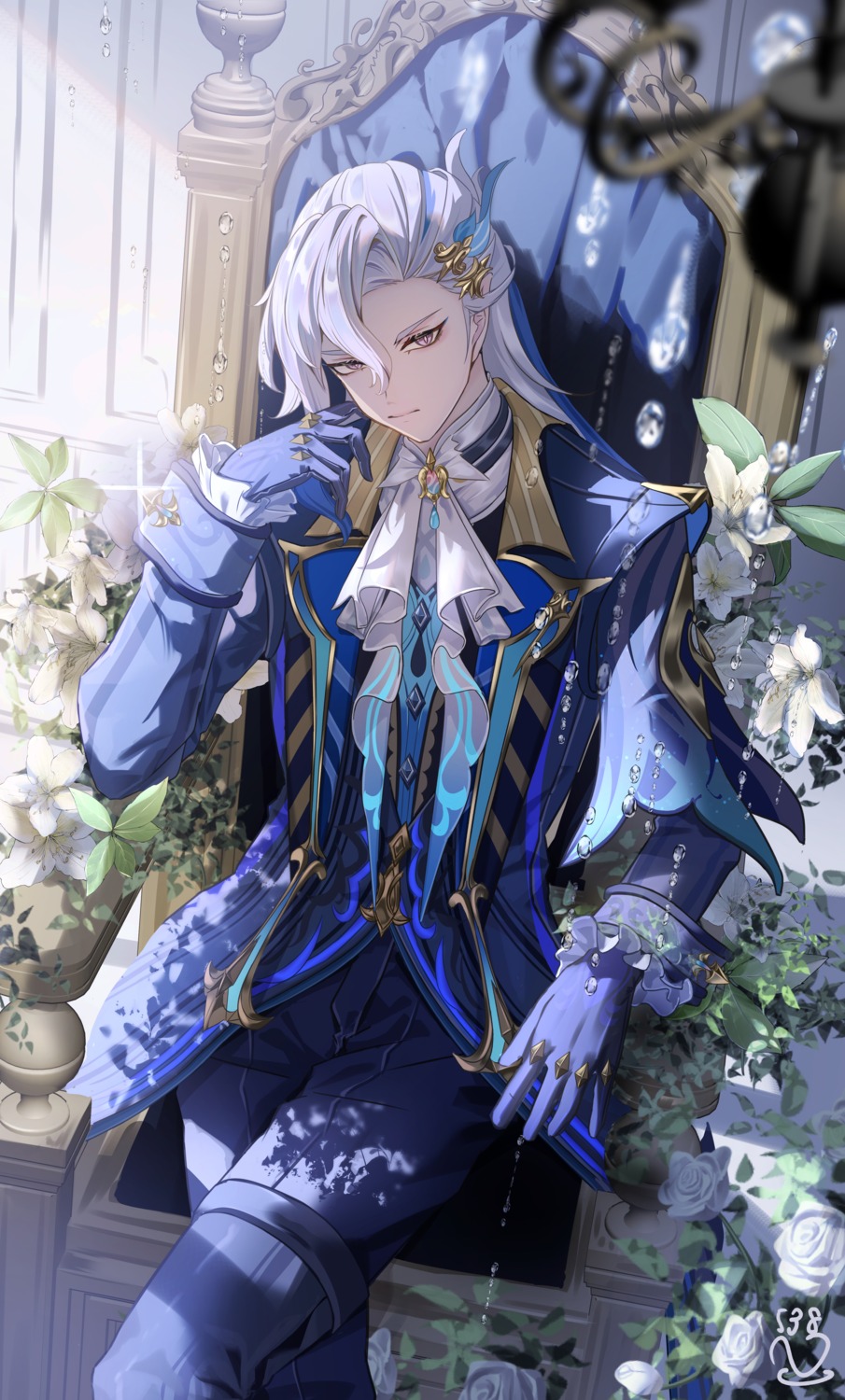 genshin_impact, komiya_latte, male, neuvillette