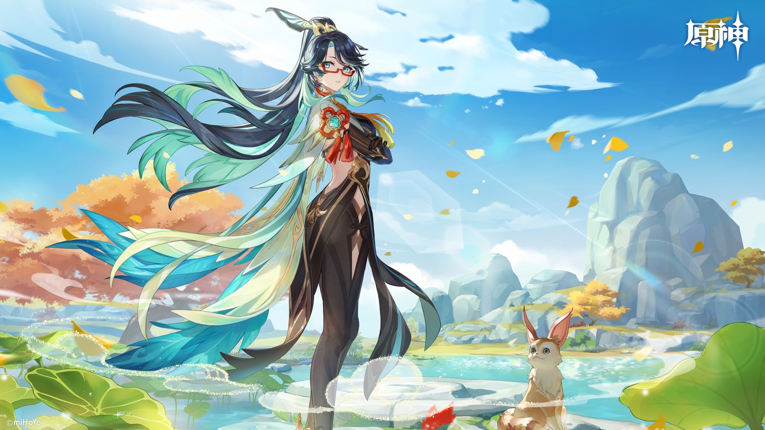 asian_clothes, genshin_impact, megane, tagme, wallpaper, xianyun