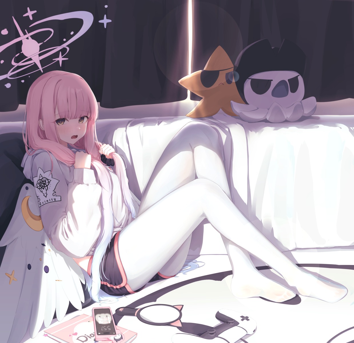angel, blue_archive, misono_mika, pantyhose, rodailuda, wings