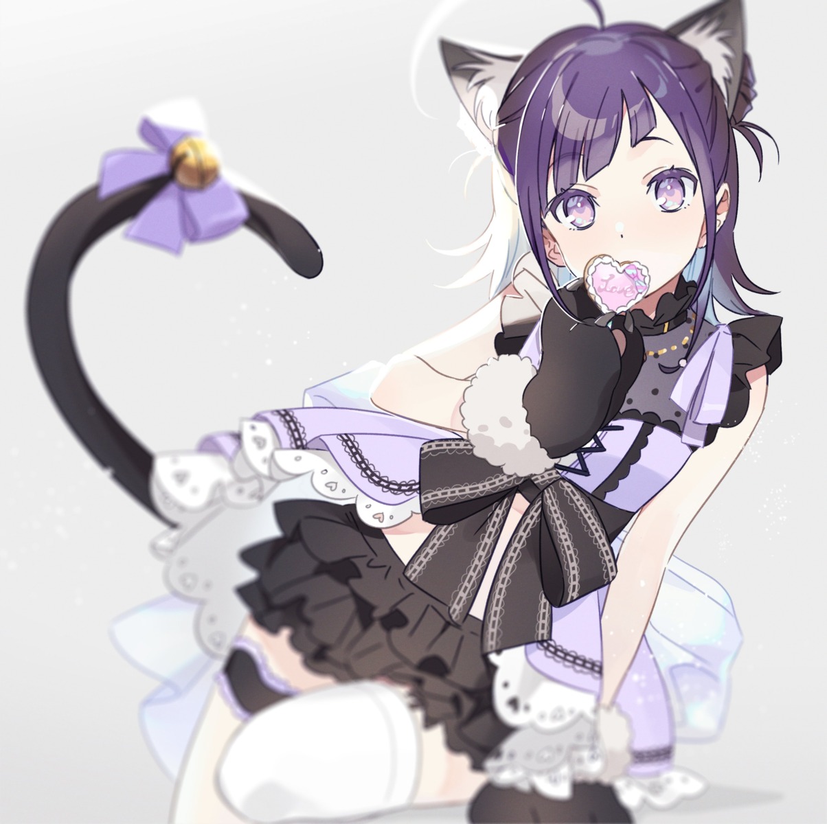 animal_ears, dress, garter, hanayori_joshiryou, hechima, kohigashi_hitona, nekomimi, see_through