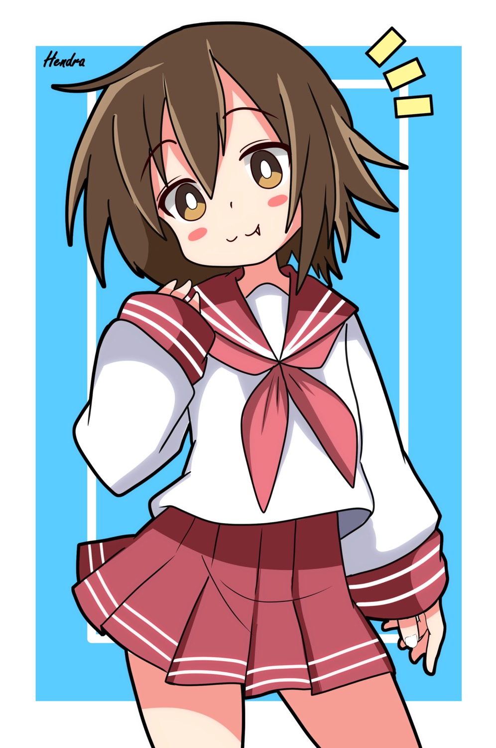 hendra, kusakabe_misao, lucky_star, seifuku