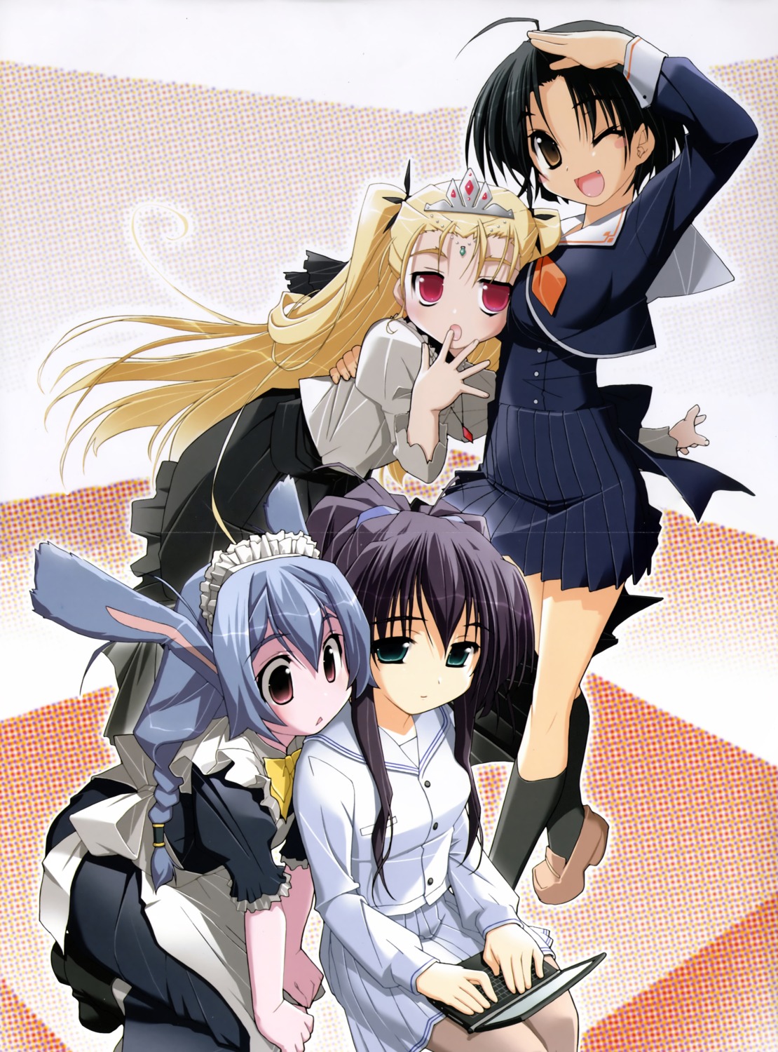 akata_itsuki, cocoro_navi, crease, crossover, fixme, hime-sama_ririshiku!, maid, pantyhose