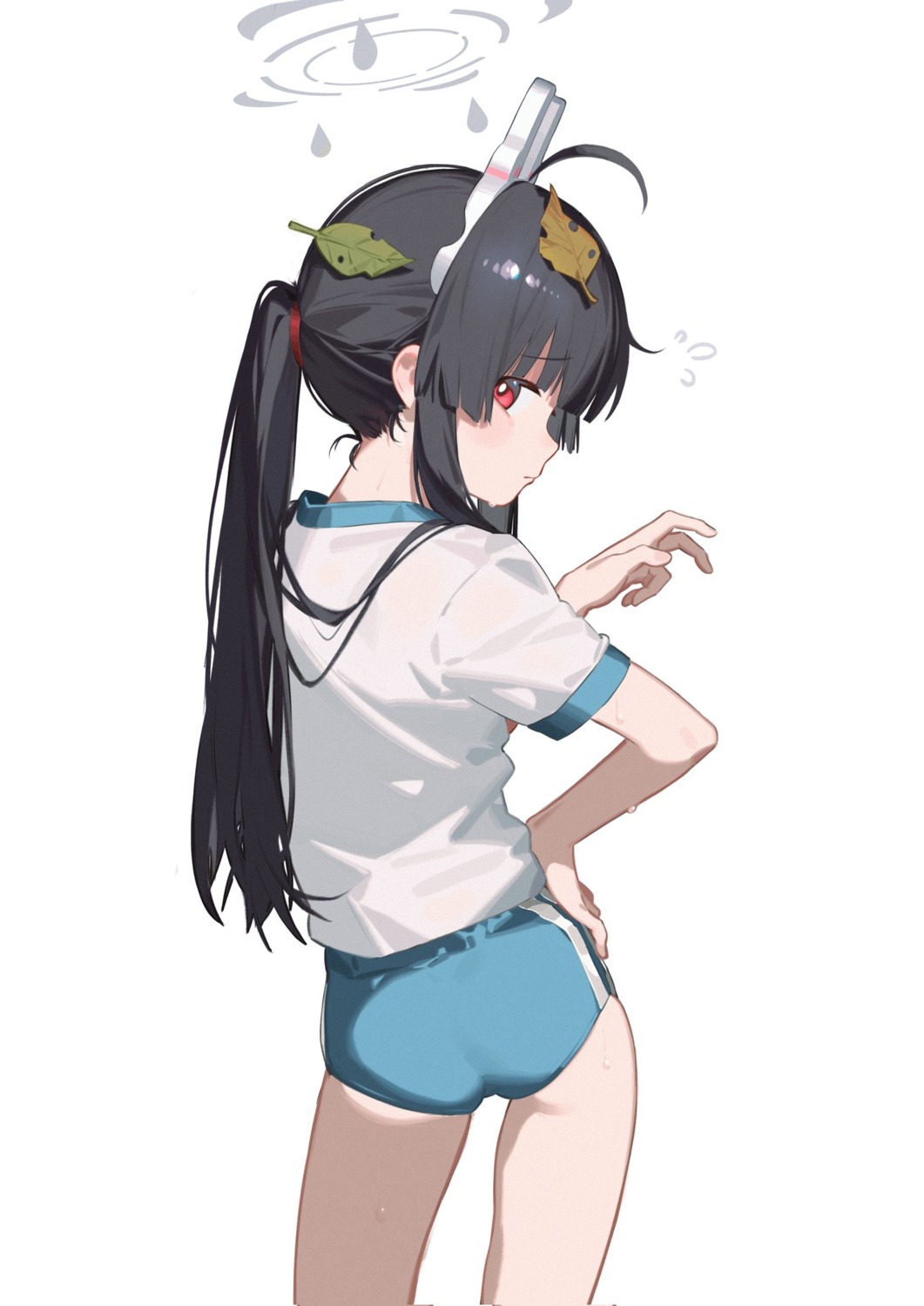 animal_ears, ass, blue_archive, bunny_ears, buruma, gym_uniform, halo, kasumizawa_miyu, ryuuforkaf