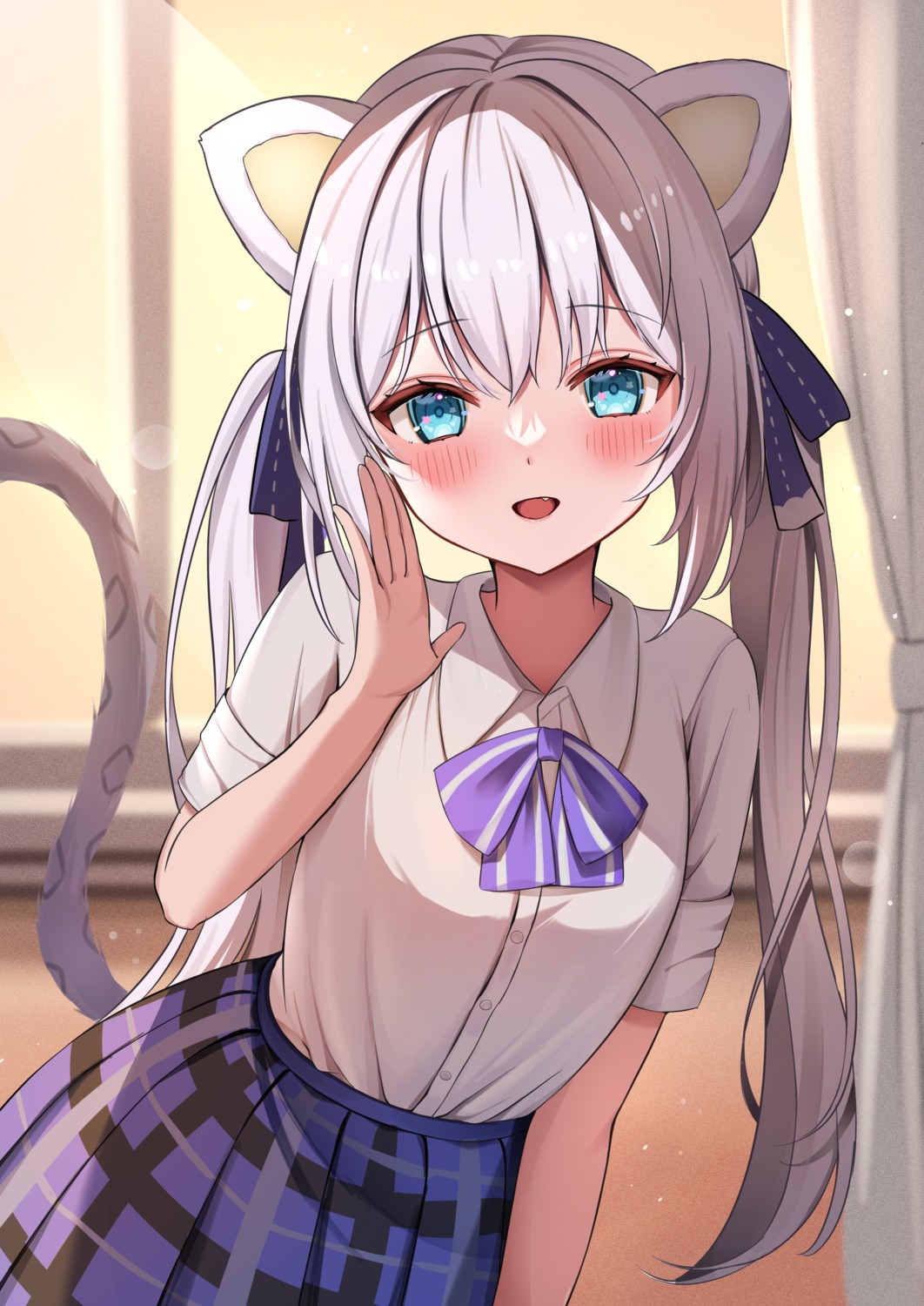 animal_ears, kohaku_nene, la_peche_party, mikumineko, nekomimi, seifuku, tail