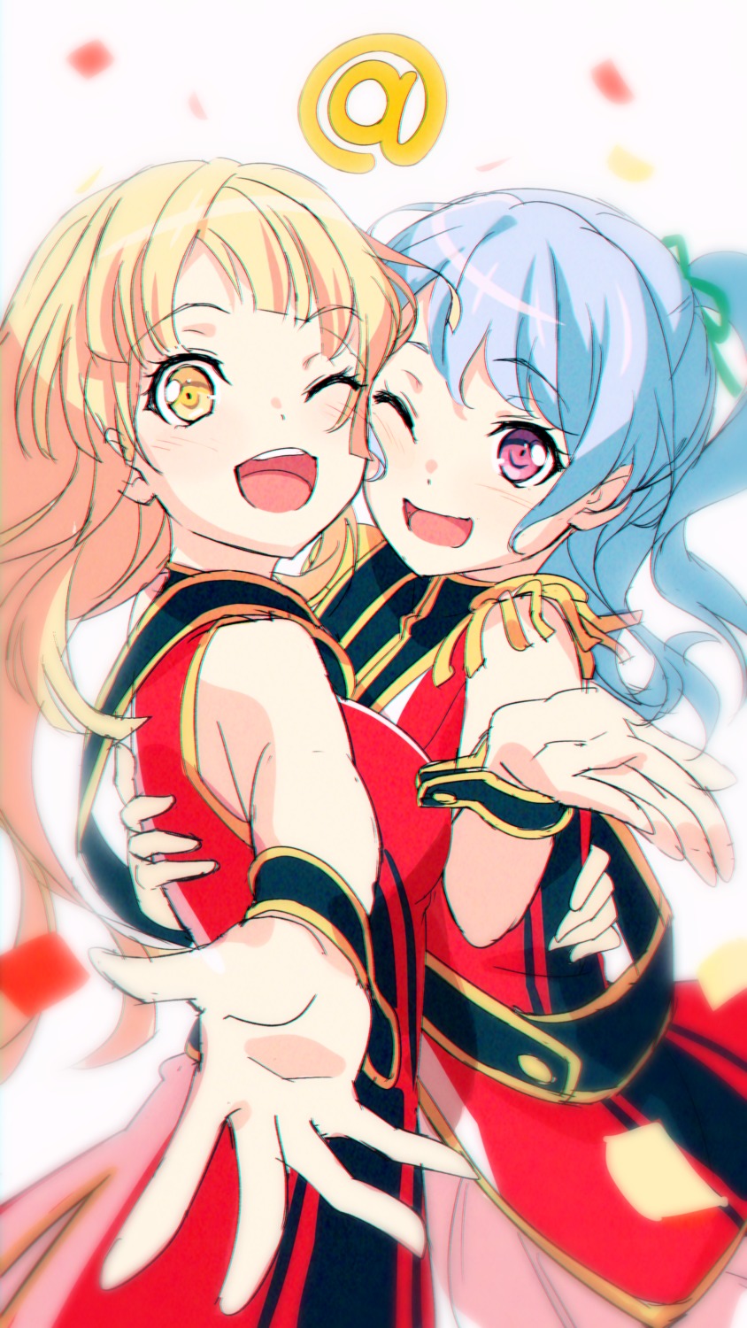 bang_dream!, matsubara_kanon, nobusawa_osamu, symmetrical_docking, tsurumaki_kokoro, uniform