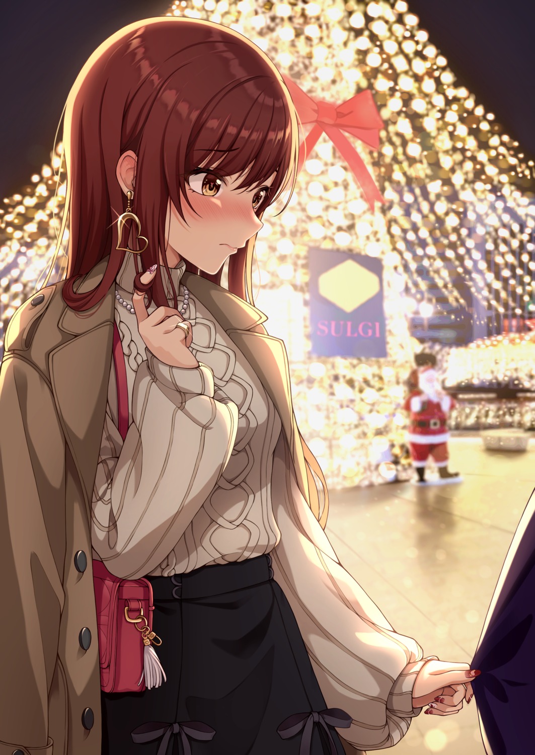christmas, oosaki_amana, producer, sorugi_park, sweater, the_idolm@ster, the_idolm@ster_shiny_colors