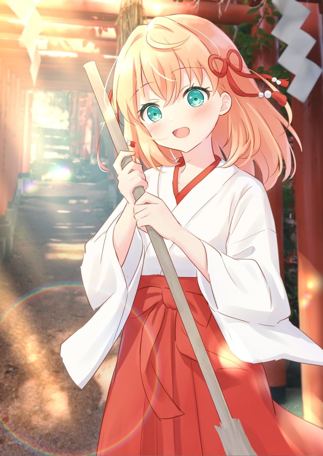 hinoshita_kaho, love_live!_(series), love_live!_hasu_no_sora_jogakuin_school_idol_club, miko, yuzuki_ame