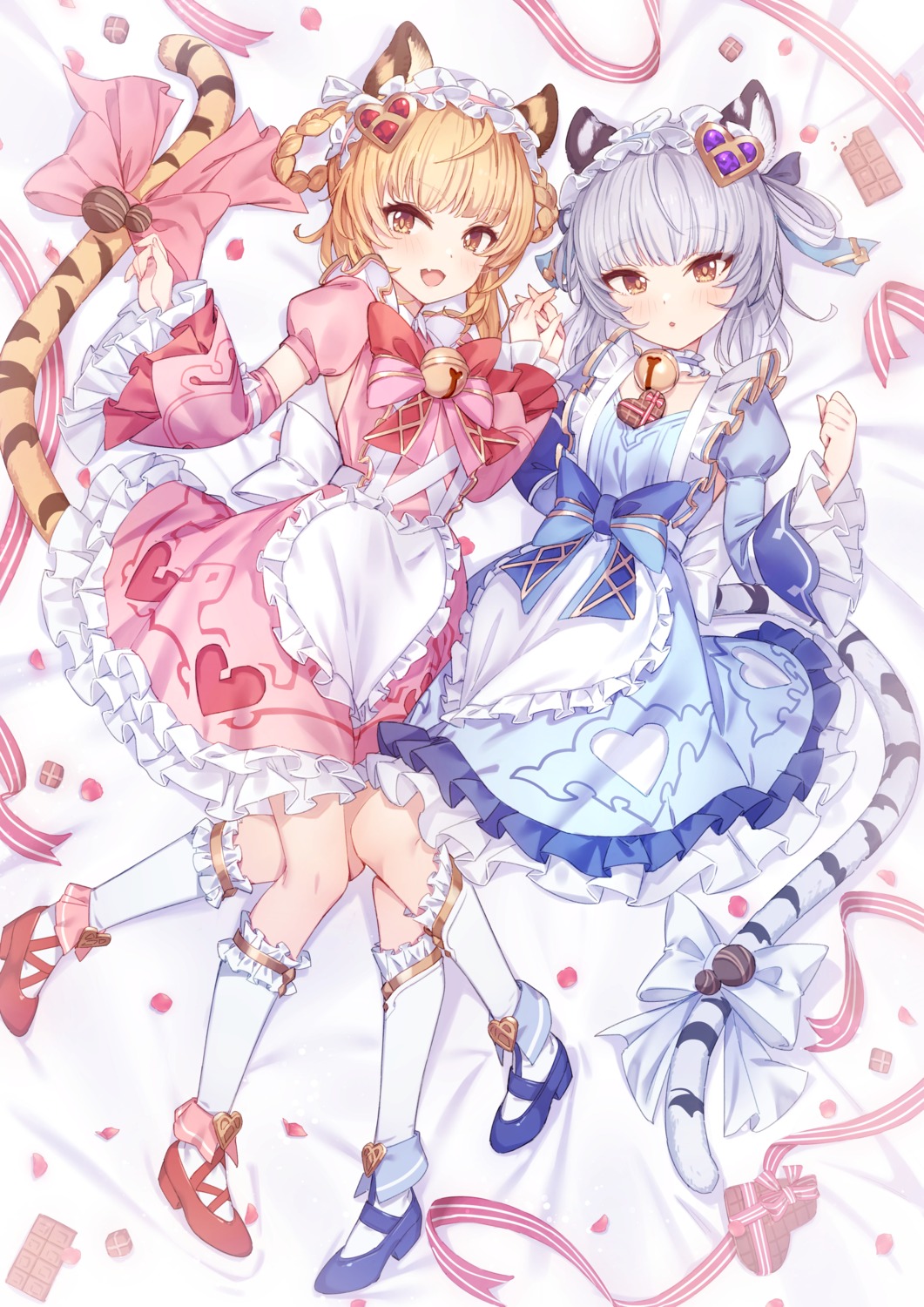 animal_ears, granblue_fantasy, maid, nekomimi, shindara_(granblue_fantasy), tail, valentine, yellowpaint.