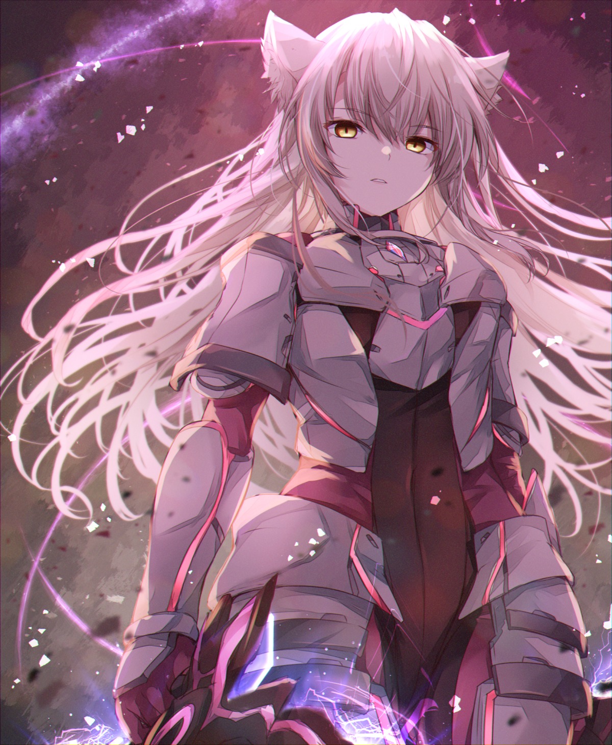 animal_ears, armor, bodysuit, m_(xenoblade_3), nekomimi, sword, ui_frara, xenoblade_(series)