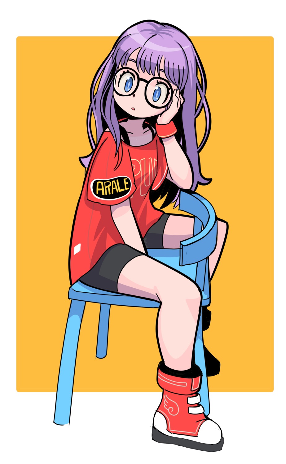 bike_shorts, dr._slump, megane, norimaki_arale, okera