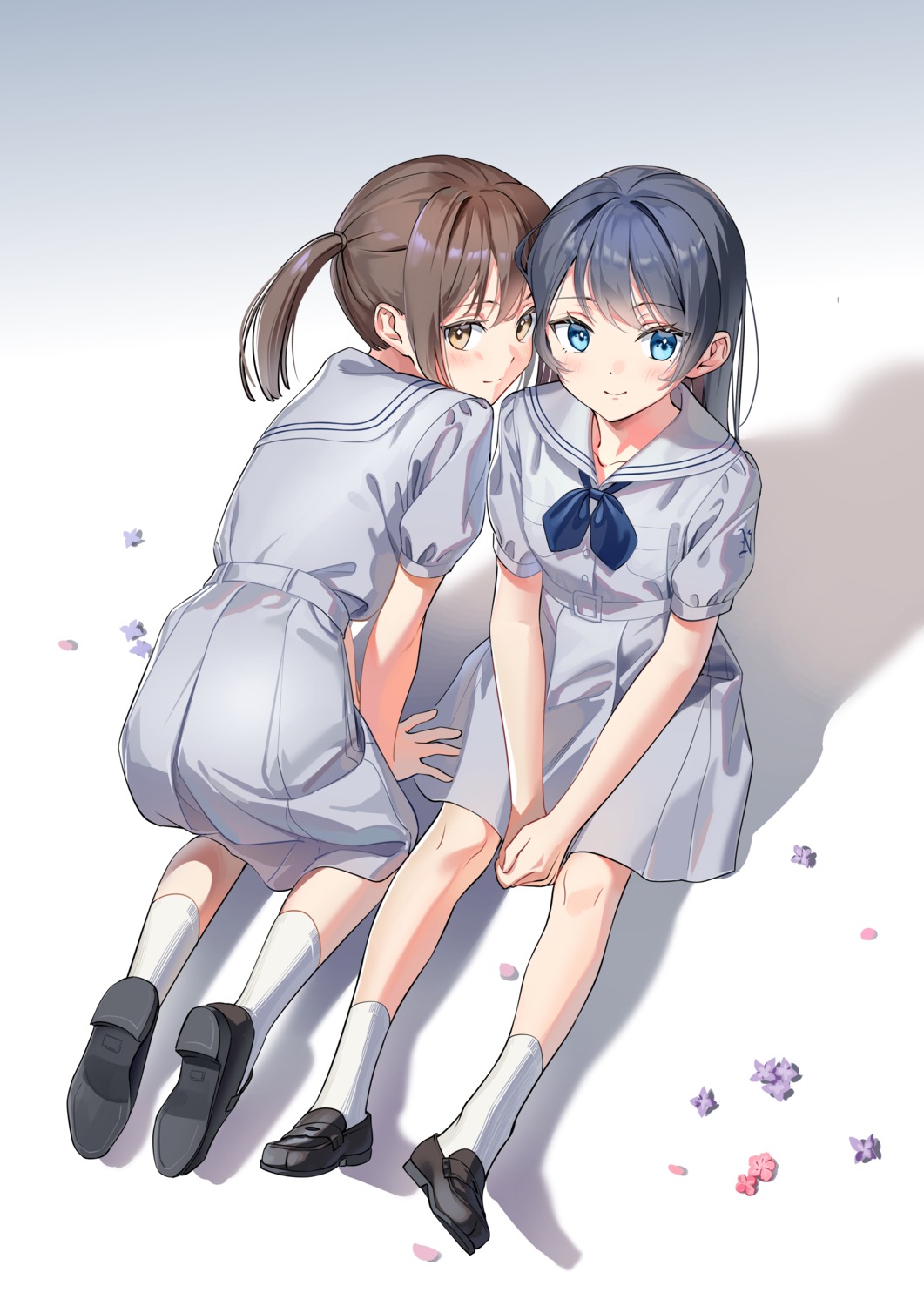 ass, mugugu, seifuku, yuri