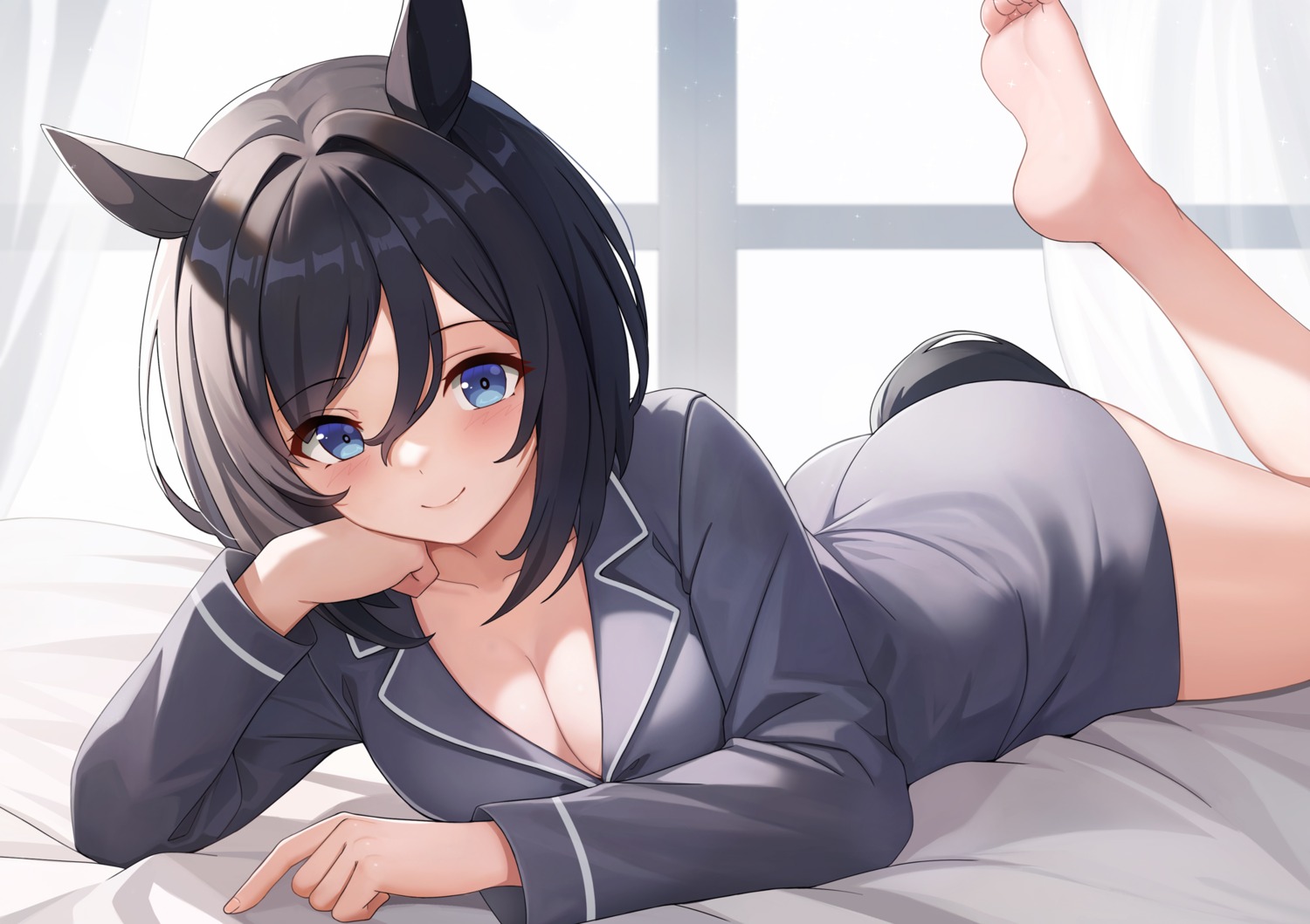 animal_ears, eishin_flash_(umamusume), pajama, tail, uma_musume_pretty_derby, vococo