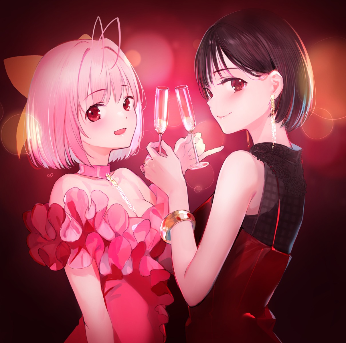 crossover, dress, kami_nomi_zo_shiru_sekai, nakagawa_kanon, no_bra, pyon-kti, see_through, touyama_nao