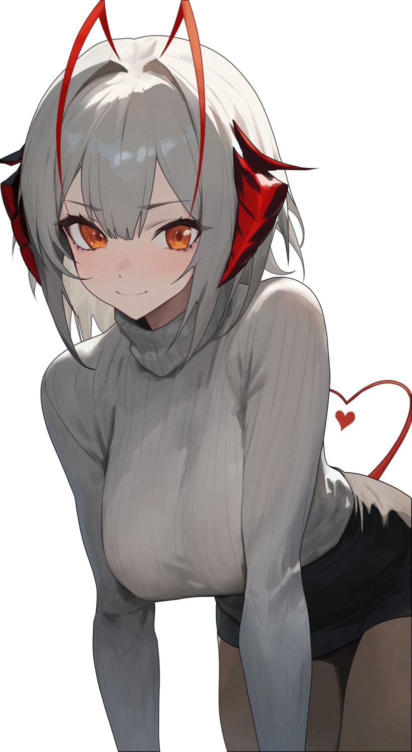 arasaka_inu, arknights, horns, pantyhose, sweater, tail, w_(arknights)