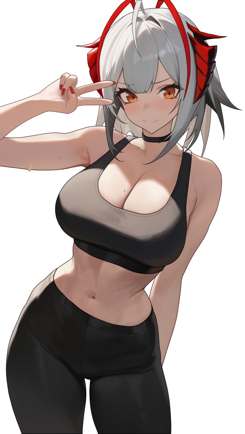 arasaka_inu, arknights, bra, horns, w_(arknights)