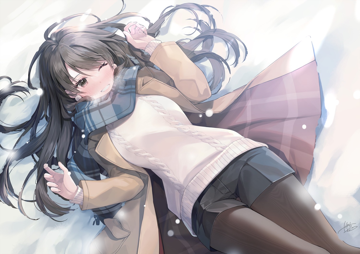 kagachi_saku, pantyhose, sweater
