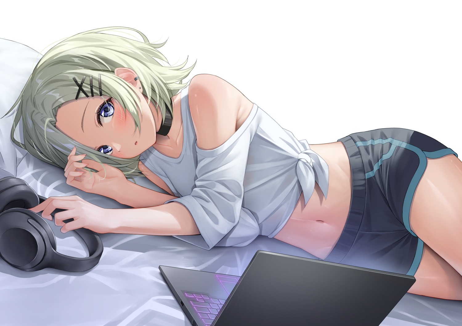 headphones, love_live!_(series), love_live!_nijigasaki_gakuen_school_idol_doukoukai, mia_taylor, oku_1225