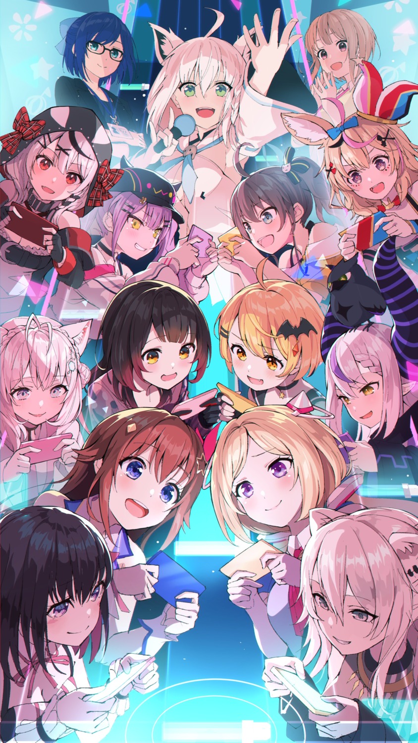 aki_rosenthal, animal_ears, azki_(hololive), hakui_koyori, harusaki_nodoka, hololive, hololive_gamers, horns, kitsune, la+_darknesss, megane, natsuiro_matsuri, nobusawa_osamu, omaru_polka, pointy_ears, roboco-san, sakamata_chloe, shirakami_fubuki, shishiro_botan, tokino_sora, tokoyami_towa, yozora_mel, yuujin_a_(hololive)