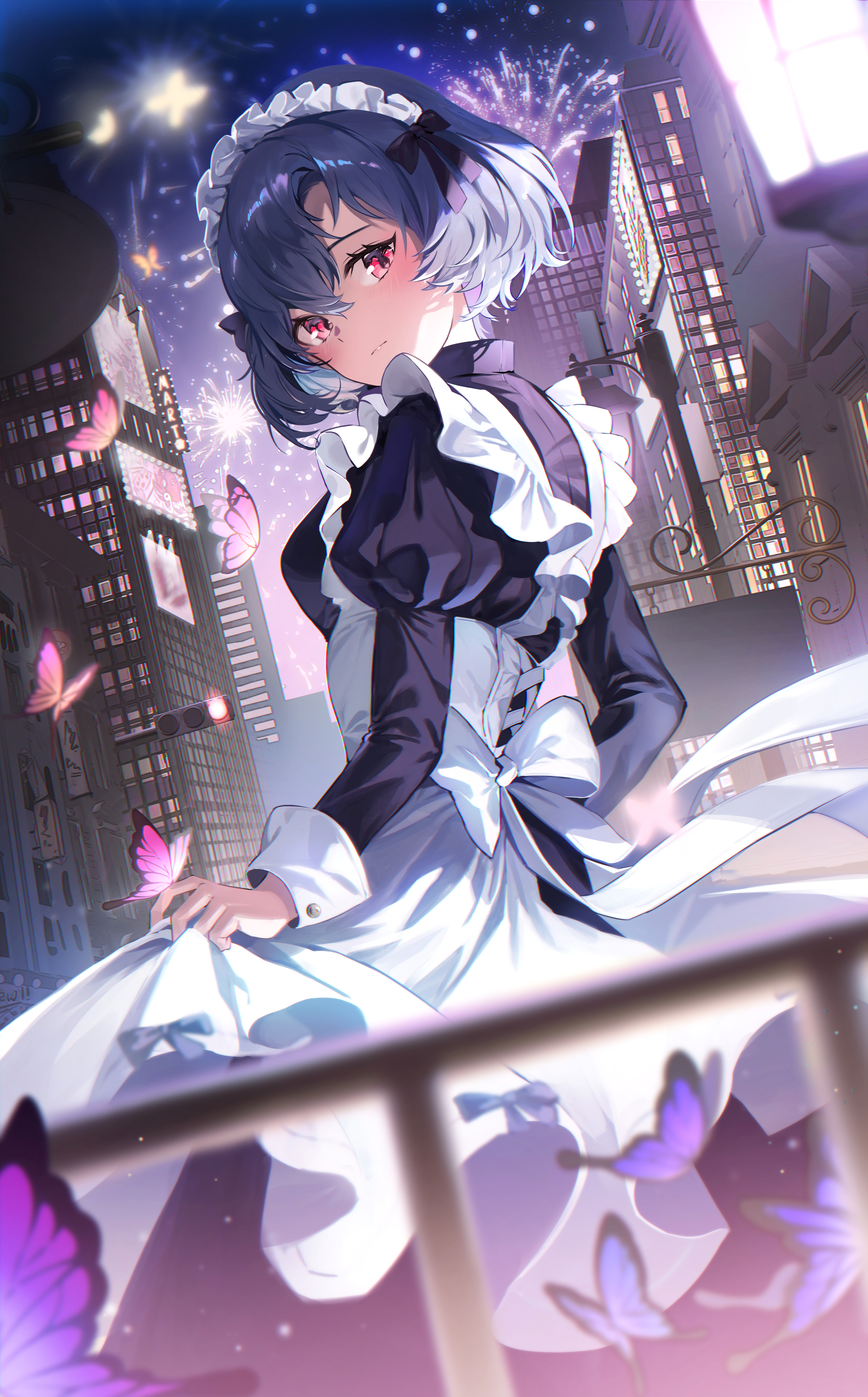 luckymimi, maid, skirt_lift