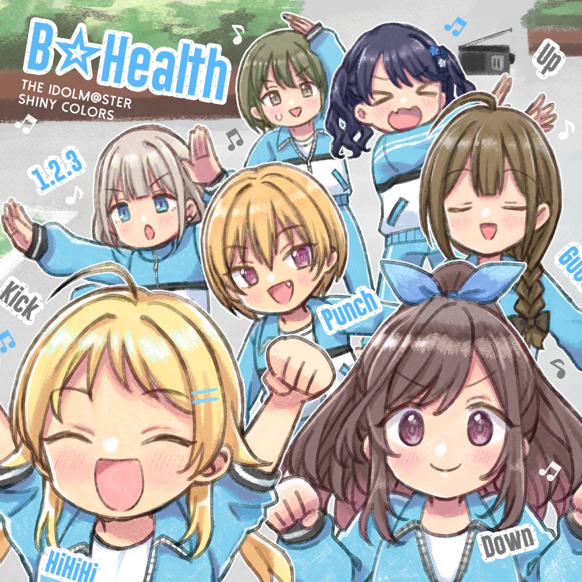 disc_cover, fukumaru_koito, gym_uniform, hachimiya_meguru, kuwayama_chiyuki, nanakusa_nichika, otoutogimi, saijou_juri, serizawa_asahi, the_idolm@ster, the_idolm@ster_shiny_colors, tsukioka_kogane