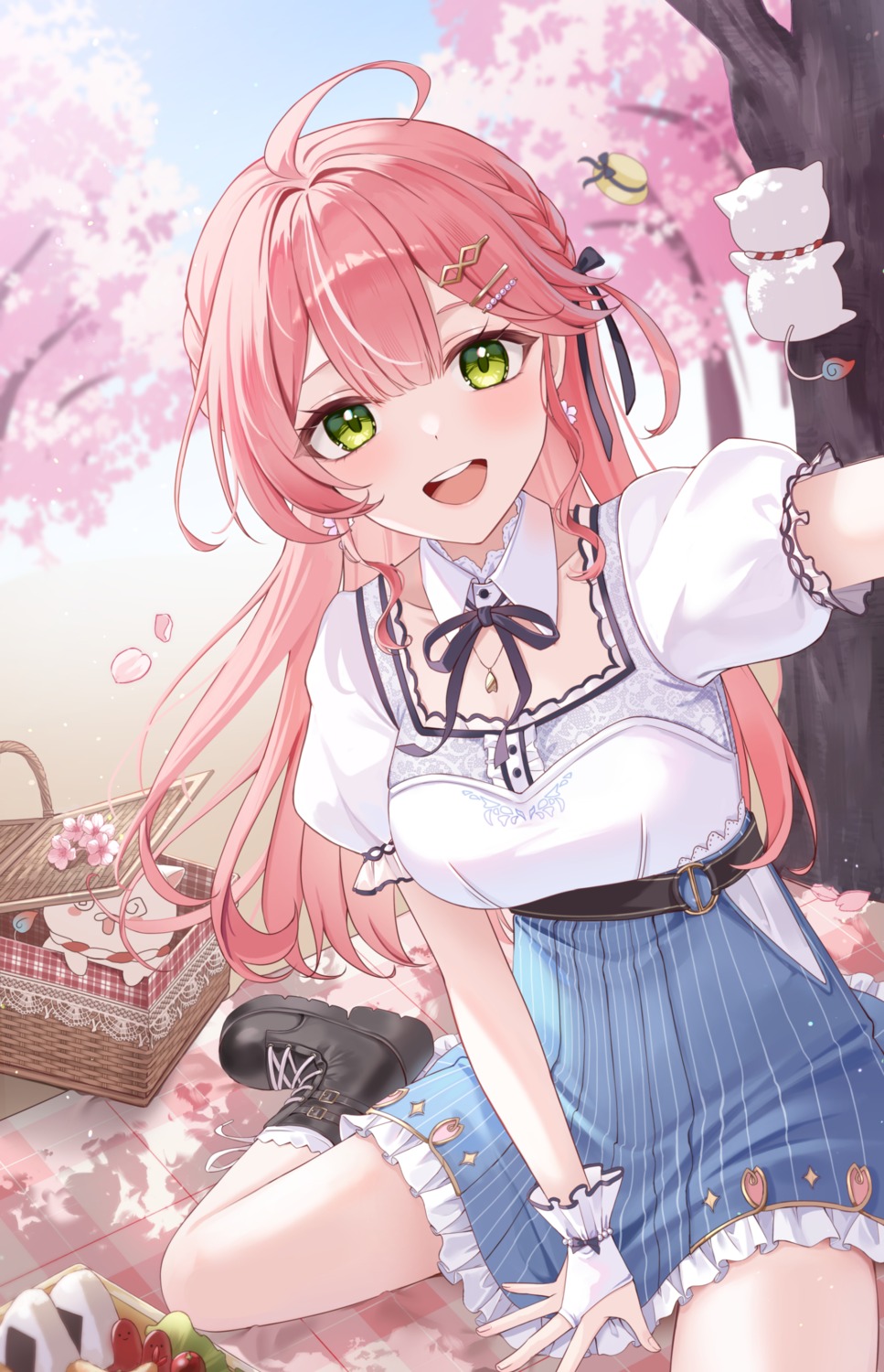 hololive, neko, pora_0918, sakura_miko, selfie