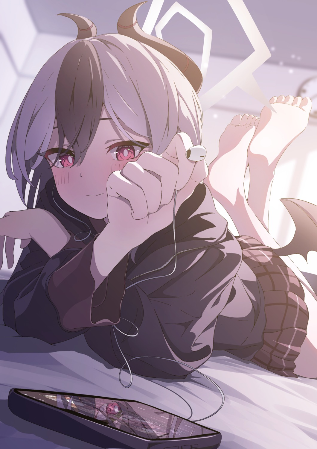 blue_archive, devil, halo, horns, kazueru, onikata_kayoko, wings