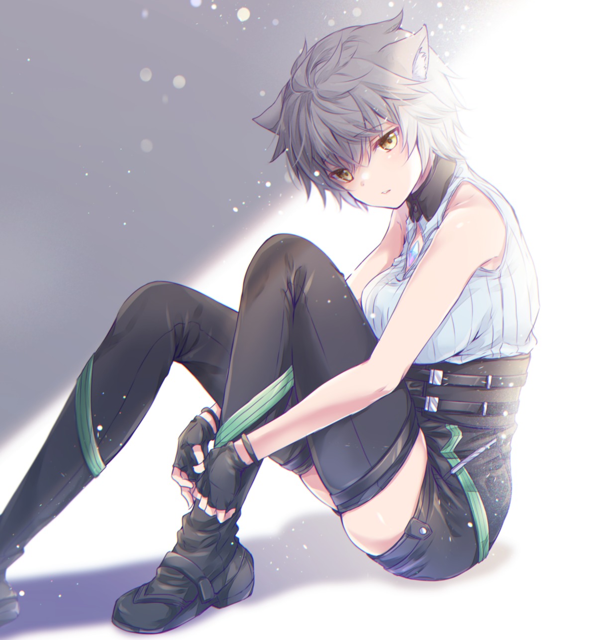 animal_ears, garter, na'el_(xenoblade_3), thighhighs, ui_frara, xenoblade_(series), xenoblade_3